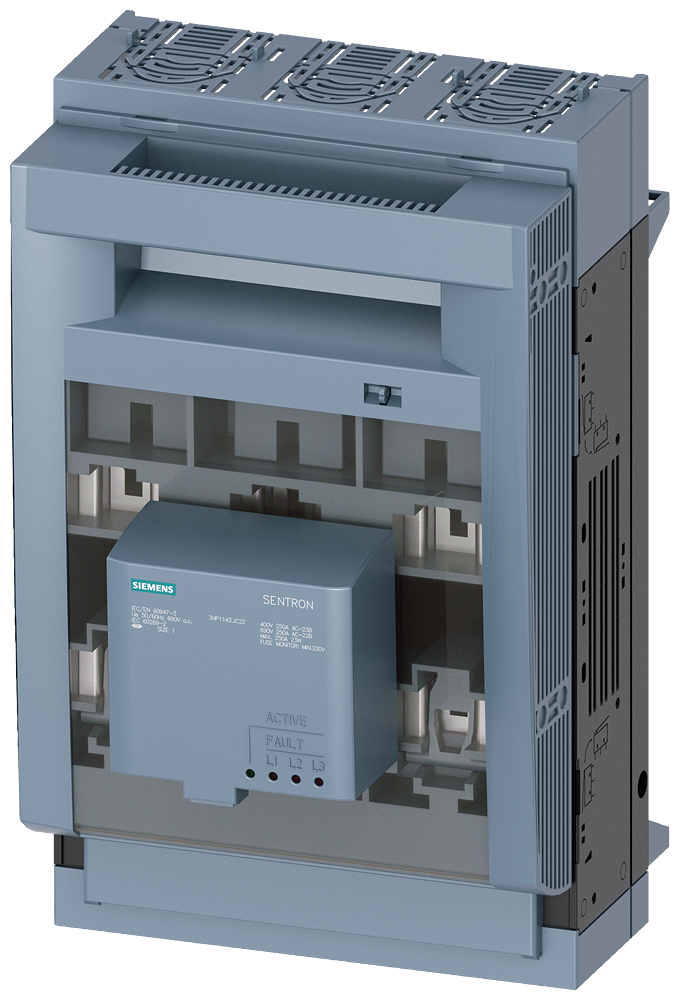 SECCIONADORA-FUSÍVEL SOB CARGA 3NP1 DE 3 POLOS NH1 250 A 3NP11431JC22 SIEMENS