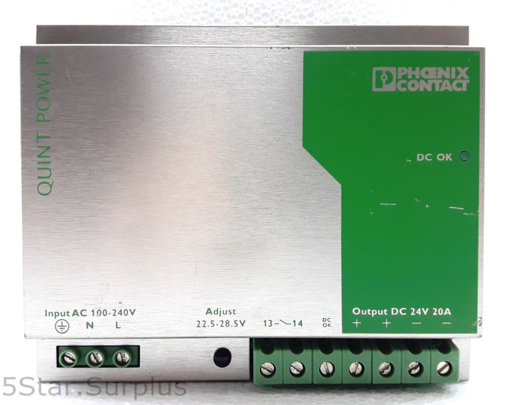 [Imagem do produto FONTE ALIMENTÇÃO MONOFÁSICA E-100-240VCA S-24VCC QUINTPS100240AC24DC20 PHOENIX CONTACT]