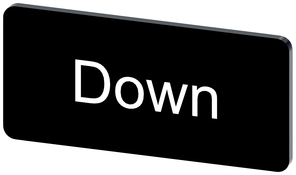 [Imagem do produto PLACA DE IDENTIFICAÇÃO 12,5X27MM, PLACA PRETO, INSCRIÇÃO: DOWN 3SU19000AC160DM0 SIEMENS]