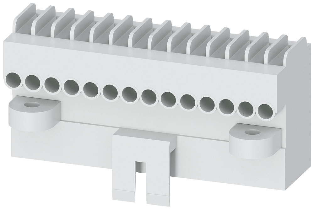 [Imagem CONECTOR MANUAL PARA CONEXÃO DE CONDUTORES AUXILIARES (AUX) COM CONEXÃO PARAF 3WA91110AB03 SIEMENS]
