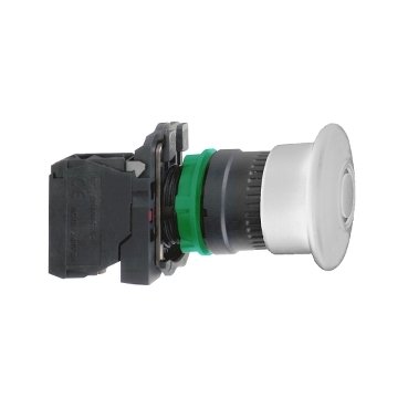 [Imagem BOTÃO 22MM PLÁSTICO  EMERGÊNCIA SOCO EMP PUXAR XB5AT42 SCHNEIDER]