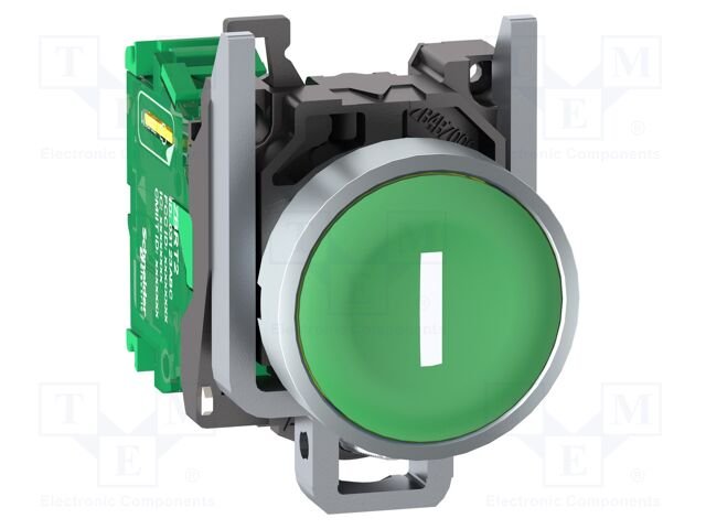 [Imagem BOTÃO Ø22MM METÁLICO TRANSMISSOR SEM FIO E SEM BATERIA VERDE I ZB4RTA331 SCHNEIDER]