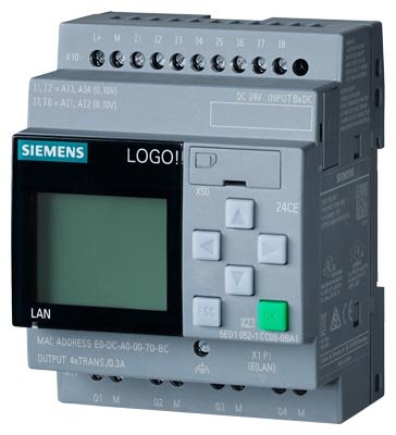 [Imagem CONTROLADOR LOGO! 24CE COM TELA 6ED10521CC080BA2 SIEMENS]