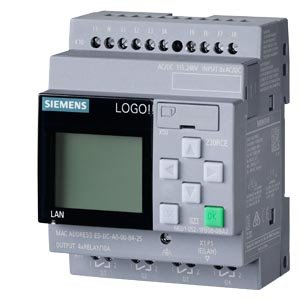 [Imagem CONTROLADOR LÓGICO DISPLAY 115/230V RELÉ 8DI/4DO LOGO 230RCE 6ED10521FB080BA2 SIEMENS]