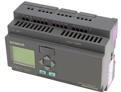 [Imagem CONTROLADOR LOGICO DISPLAY PU/I/O 24V/24V RELE+RELOGIO 12I/8 LOGO 24RCL 6ED10531HB000BA2 SIEMENS]
