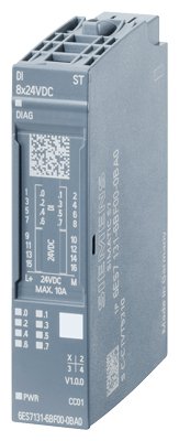 [Imagem MÓDULO ENTRADA DIGITAL 8DI 24V DC SIMATIC ET 200SP 6ES71316BF000CA0 SIEMENS]