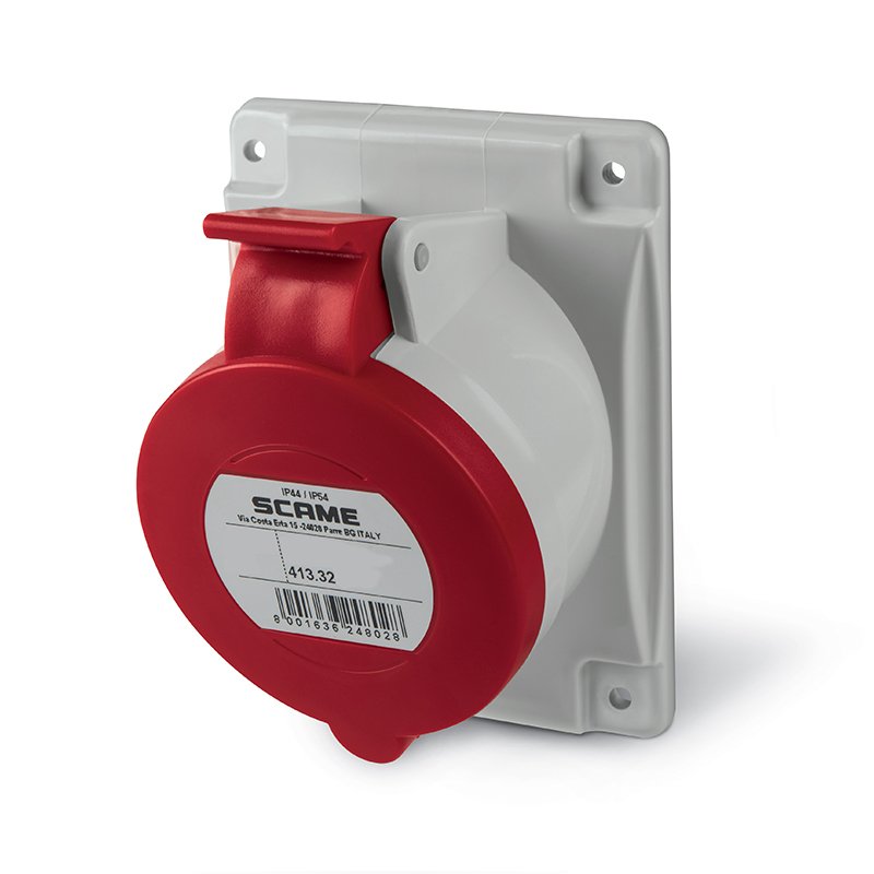 [Imagem do produto TOMADA DE EMBUTIR 3P+T IP44 32A 6H 380-415V 413.3266F SCAME]