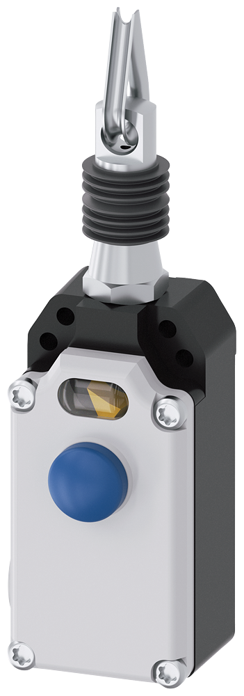 [Imagem do produto INTERRUPTOR DE CABO SIRIUS C. DE METAL, 2X M20X1,5 2NF, ENGATE EN ISO 13850 3SE71201BF00 SIEMENS]