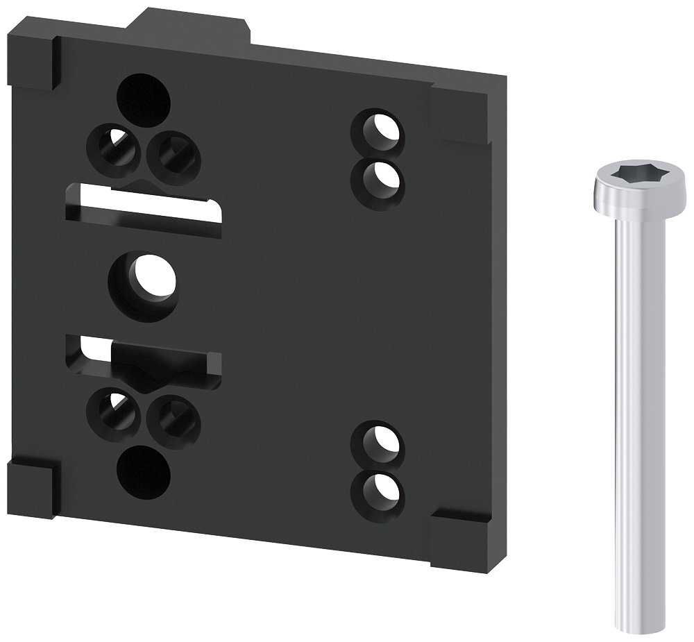 PLACA DE MONTAGEM PRETA PARA INTERRUPTOR DE POSIÇÃO DO ARMÁRIO DE DISTRIBUIÇÃO 3SX51001A SIEMENS