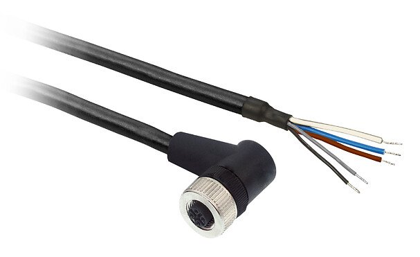 [Imagem CABO PUR 10M C/CONECTOR ANG M12 5P  XZCP12V12L10 TELEMECANIQUE]
