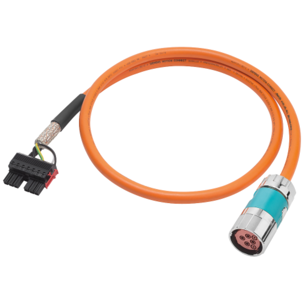 [Imagem CABO DE POTÊNCIA 20M COM CONECTORES 4X1.5MM² 6FX80025CN261CA0 SIEMENS]