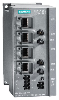 [Imagem SWITCH IE GERENCIÁVEL SCALANCE X204-2LD 6GK52042BC102AA3 SIEMENS]