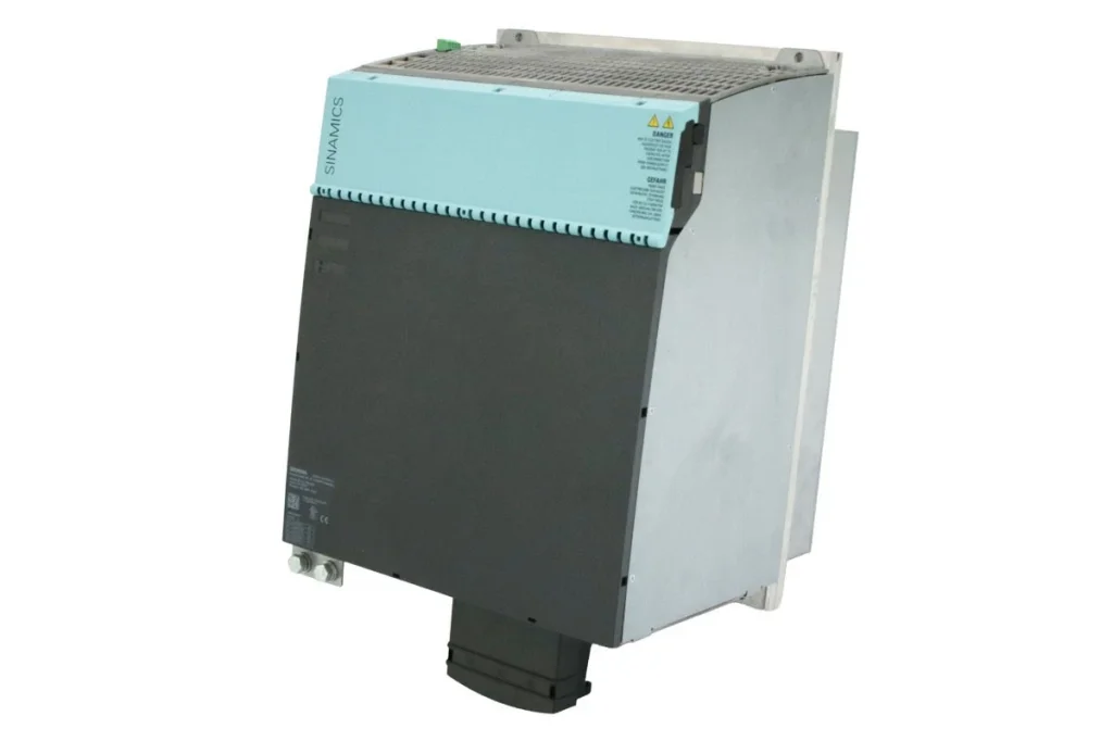 [Imagem MÓDULO MOTOR ÚNICO ENTRADA 600VCC SAÍDA 3AC 400V 132A AR INTERNO COM CABO DRIVE-CLIQ SINAMICS S120 6SL31201TE313AA SIEMENS]