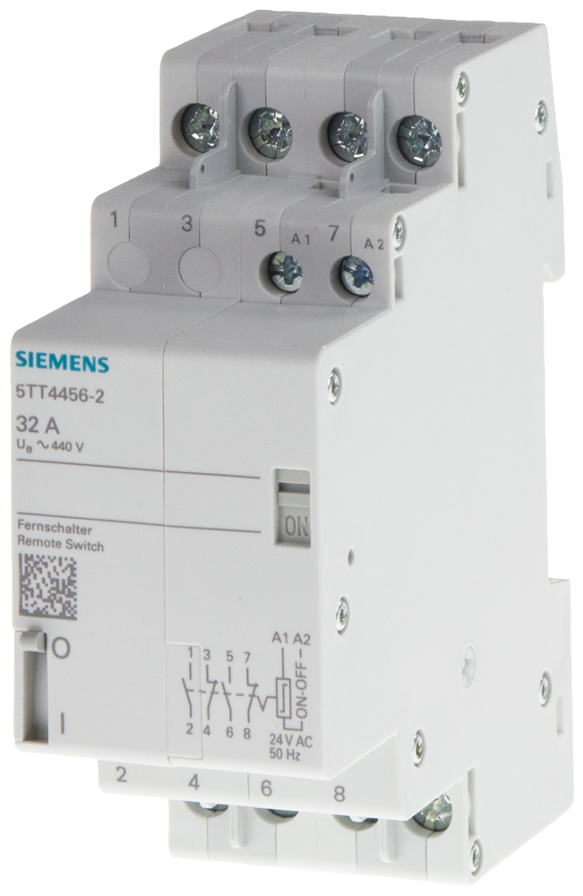 [Imagem INTERRUPTOR DE COMANDO À DISTÂNCIA CONTACTO PARA 25A TENSÃO CA 230 V 4 CONTAC 5TT44240 SIEMENS]