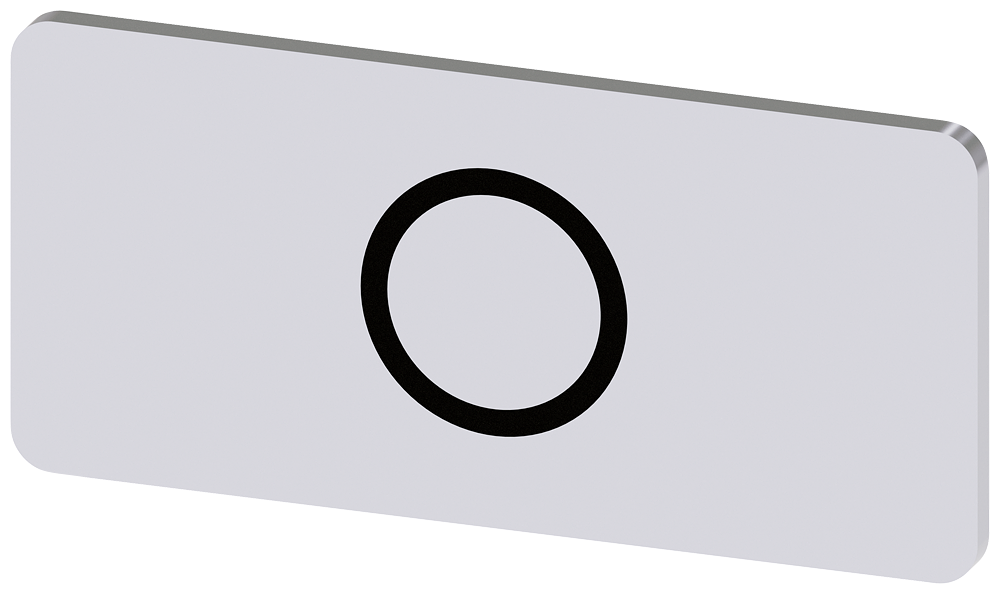 [Imagem do produto PLACA DE IDENTIFICAÇÃO 12,5X27MM, PLACA PRATA, SÍMBOLO: O* 3SU19000AC810QA0 SIEMENS]