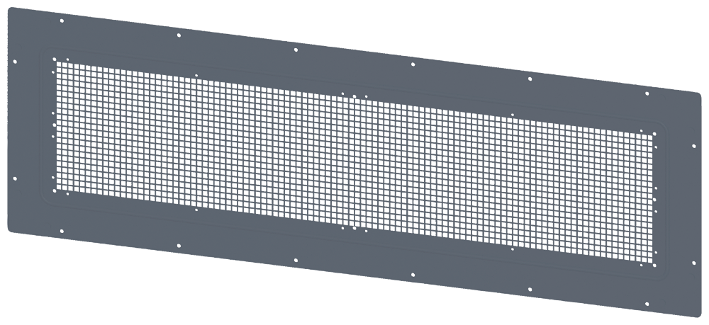 TETO COM ABERTURAS DE VENTILAÇÃO IP20 L: 1200 MM P: 400 MM GALV 8MF10242UD200A SIEMENS