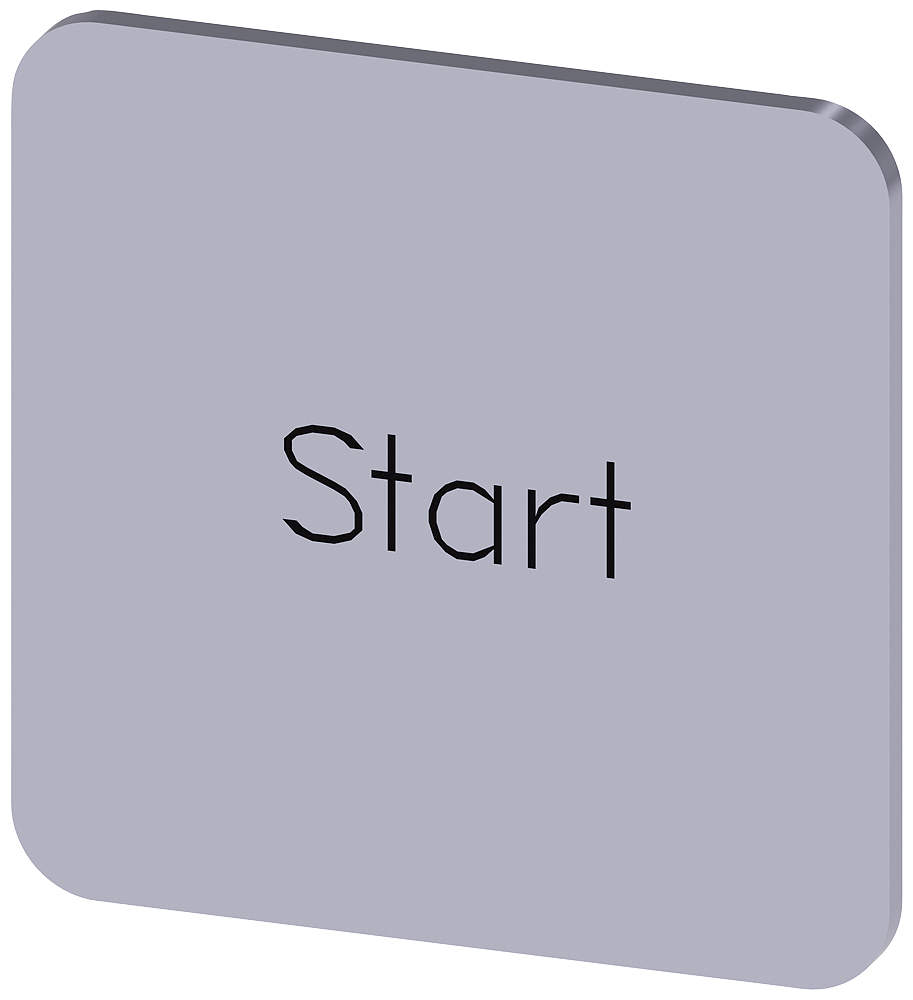 [Imagem do produto PLACA DE IDENTIFICAÇÃO 22X22MM, PLACA PRATA, INSCRIÇÃO: START 3SU19000AF810DT0 SIEMENS]