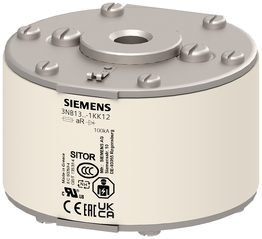 ELEMENTO DE FUSÍVEL SITOR 1100A AR 600V CC/900V VSI 750V CC UL @MBC 6XIN 3NB13511KK12 SIEMENS