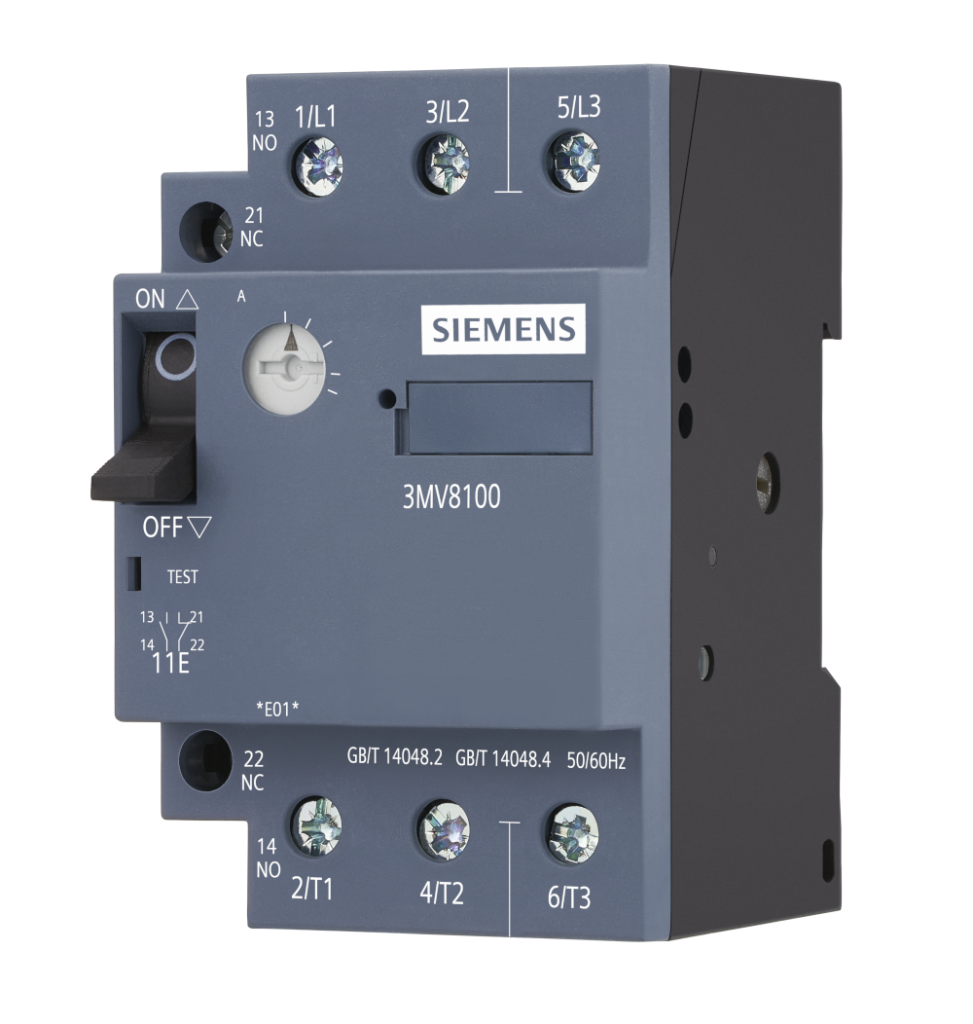 DISJUNTOR-MOTOR 1-1,6 A PARA PROTEÇÃO DE MOTOR COM BORNE PARAFUSO 3MV82000MG00 SIEMENS