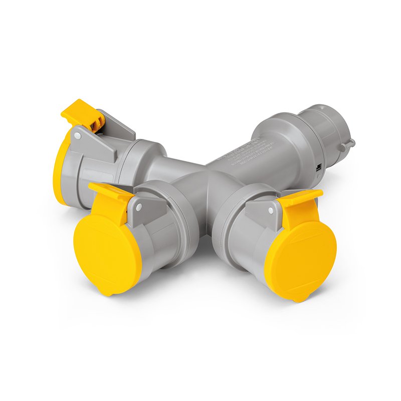 [Imagem do produto ADAPTADOR 3X2P+T 110V 16A IP44 600.3005-479 SCAME]