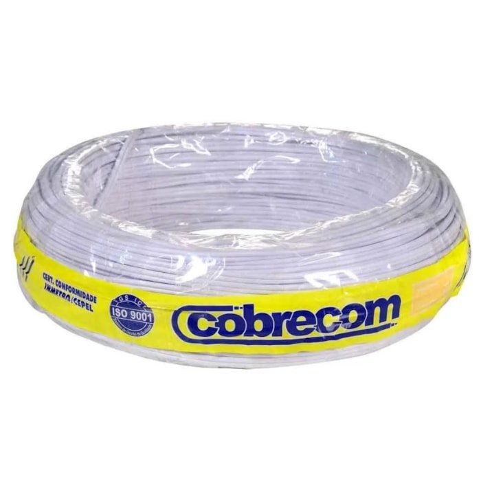 [Imagem do produto CABO FLEXICOM 1,5 MM2 ROLO 100 MT BRANCO 1150403401 COBRECOM]