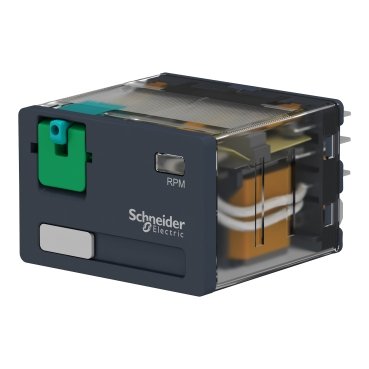 [Imagem RELÉ DE POTÊNCIA 15A 4NAF BOTÃO DE TESTE 24VCC RPM41BD SCHNEIDER]