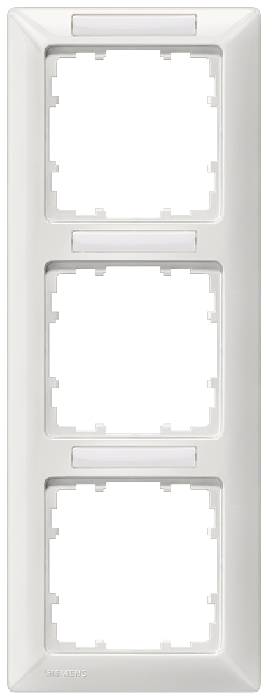 MOLDURA TITÂNIO BRANCO 3X COM CAMPO DE INSCRIÇÃO VERTICAL 5TG25532 SIEMENS