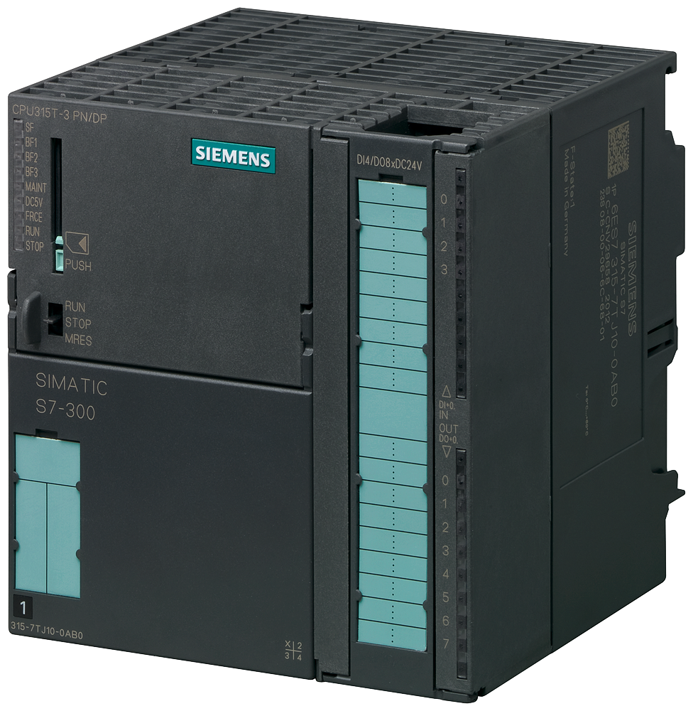 [Imagem UNIDADE CENTRAL DE PROCESSAMENTO 384KB 315T-3 MPI/DP 12 MBIT/S SIMATIC S7-300 6ES73157TJ100AB0 SIEMENS]
