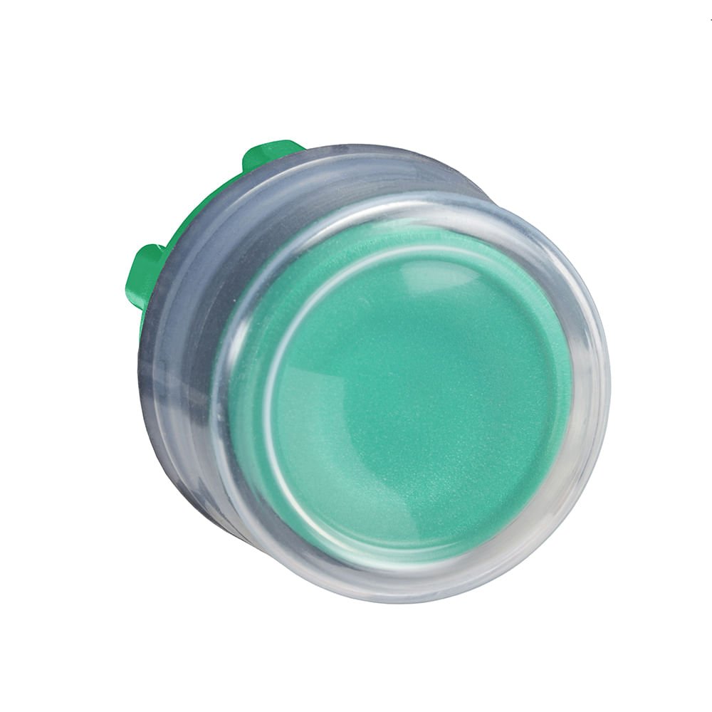 [Imagem CABEÇOTE PARA BOTÃO Ø22MM PLÁSTICO, RETORNO POR MOLA, VERDE, COM CAPA ZB5AP3 SCHNEIDER]