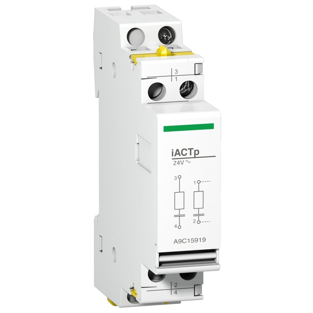 [Imagem BLOCO AUXILIAR IACTP 220240 VAC PARA CONTATOR MODULAR ICT A9C15920 SCHNEIDER]