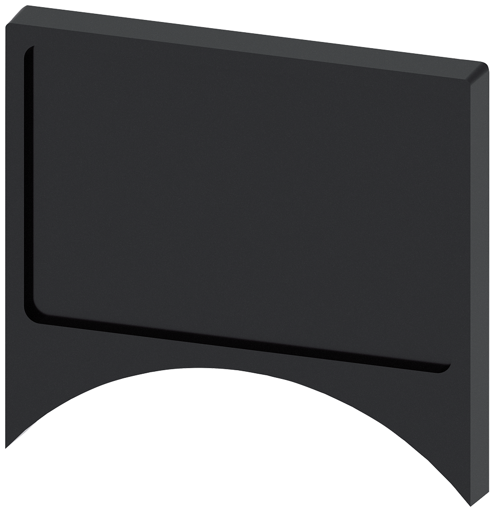 SUPORTE DE PLACA CHATO ARREDONDADO PRETO PARA PLACA 17,5X27MM PARA COLAR 3SU19600AH100AA0 SIEMENS