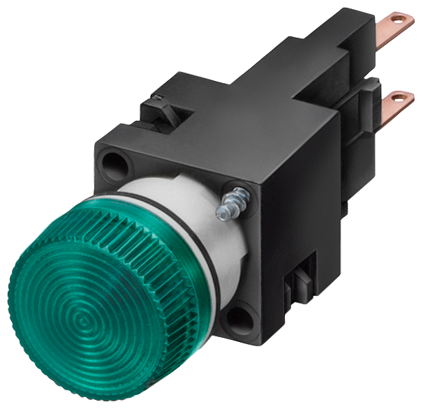 SINALIZADOR LUMINOSO 16MM REDONDO PLÁSTICO VERDE 3SB22046BE06 SIEMENS