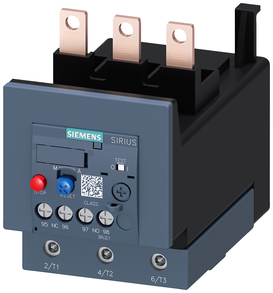 [Imagem RELÉ DE SOBRECARGA 80/100A PARA PROTEÇÃO DO MOTOR S3 CLASS 10 3RU21464MB0 SIEMENS]