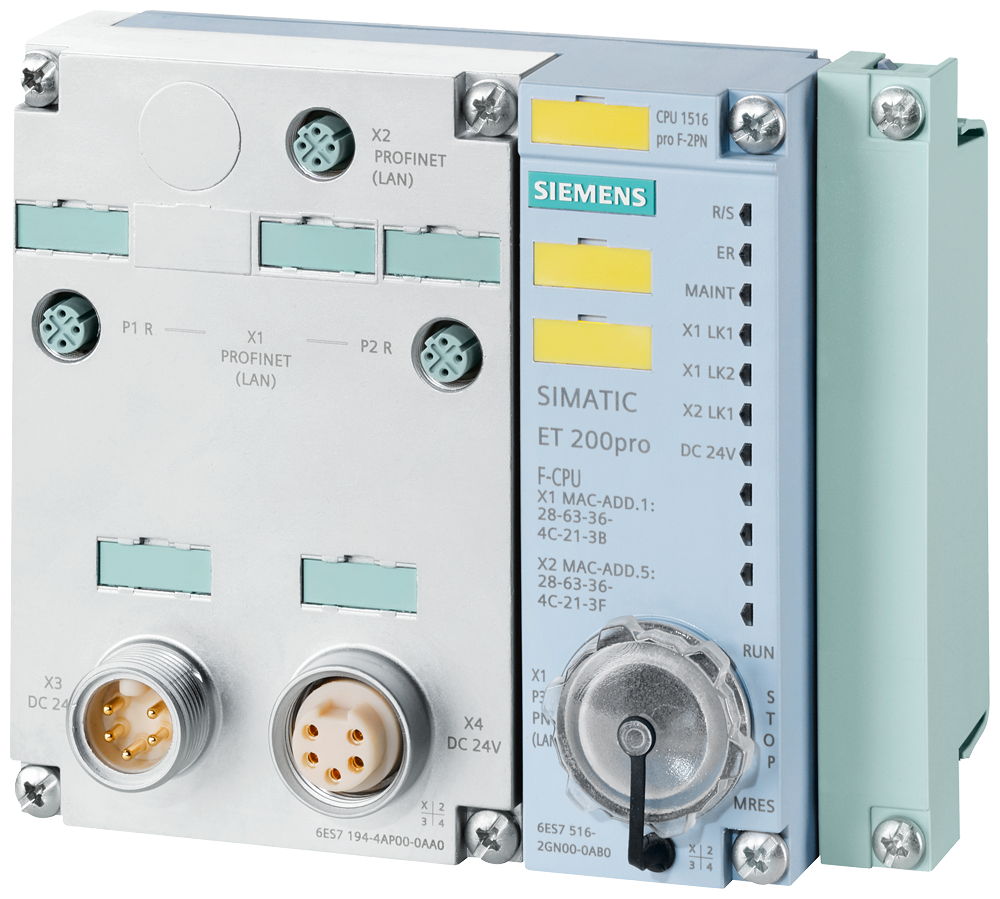 [Imagem do produto ET 200PRO: CPU 1516PRO F 2 PN, FAILSAFE 6ES75162GN000AB0 SIEMENS]