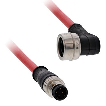 [Imagem CABO SERCOS III LEXIUM 62 CONECTORES M12 / M12 3 METROS VW3E3066R030 SCHNEIDER]