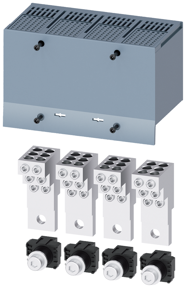 [Imagem TERMINAL PARA CONDUTOR DE SEÇÃO CIRCULAR 6 CONDUTORES 4 PEÇAS ACESSÓRIOS PARA 3VA92240JF60 SIEMENS]