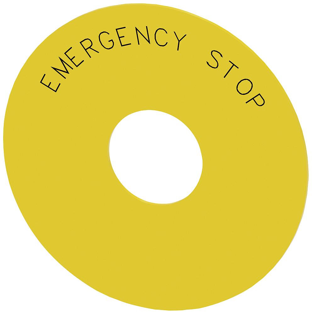 [Imagem PLACA DE APOIO DE PARADA DE EMERGÊNCIA AMARELA 3SU19000BC310DA0 SIEMENS]