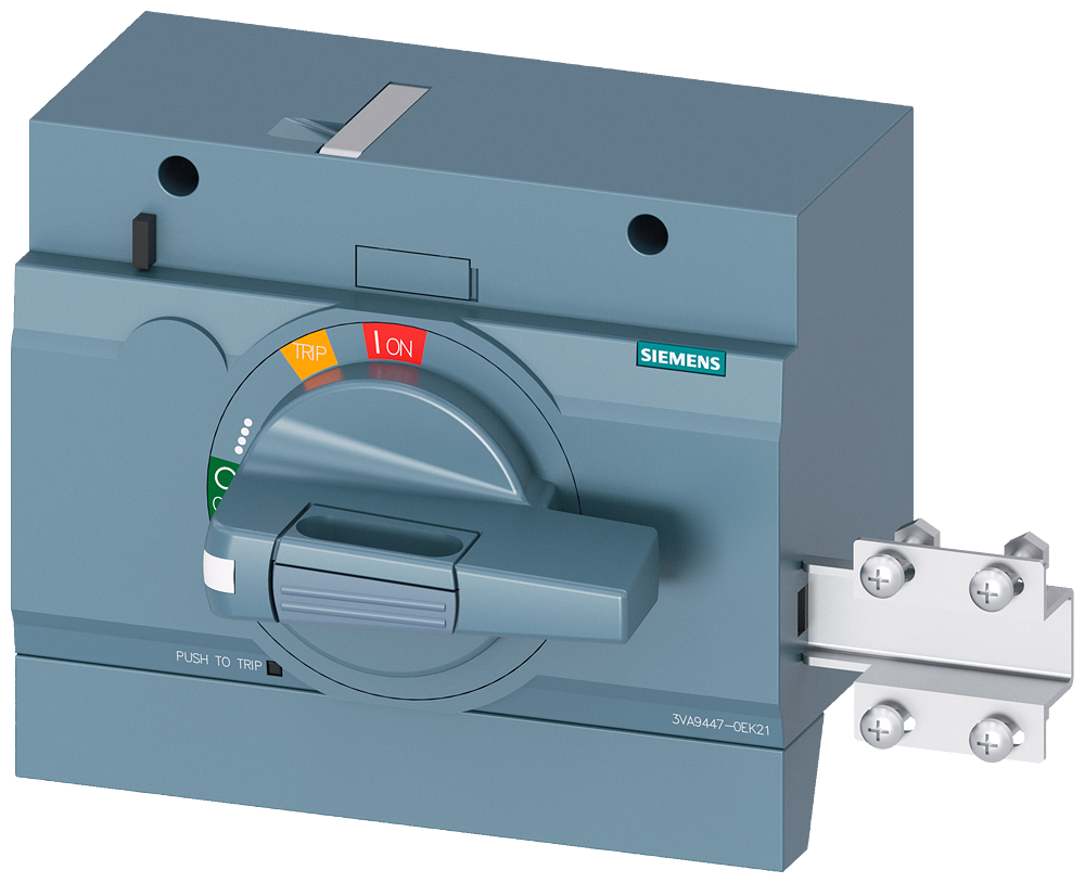 [Imagem ACIONADOR ROTATIVO FRONTAL FMRO PARA 3VA63/4 CINZA 3VA94470EK21 SIEMENS]