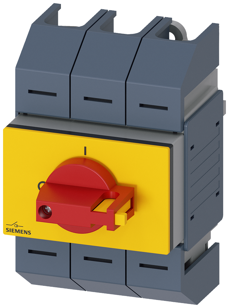 SECCIONADOR DE CORTE EM CARGA 63A TAM. 02 DE 3 POLOS ACIONAMENTO FRONTAL CE 3KD03332LG203 SIEMENS