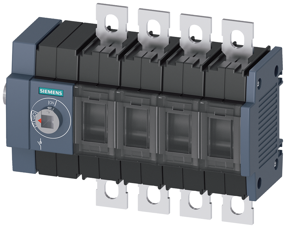 SECCIONADOR DE CORTE EM CARGA 200A TAM. 2 DE 4 POLOS ACIONAMENTO LATERAL ES 3KD36440NE100 SIEMENS