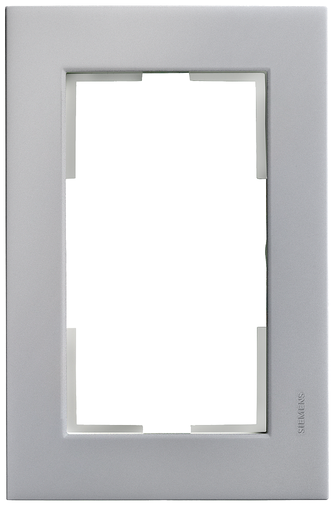 MOLDURA MIRO PLÁSTICO ALUMÍNIO METALIZADO 2X PARA TOMADA DUPLA 5TG11161 SIEMENS