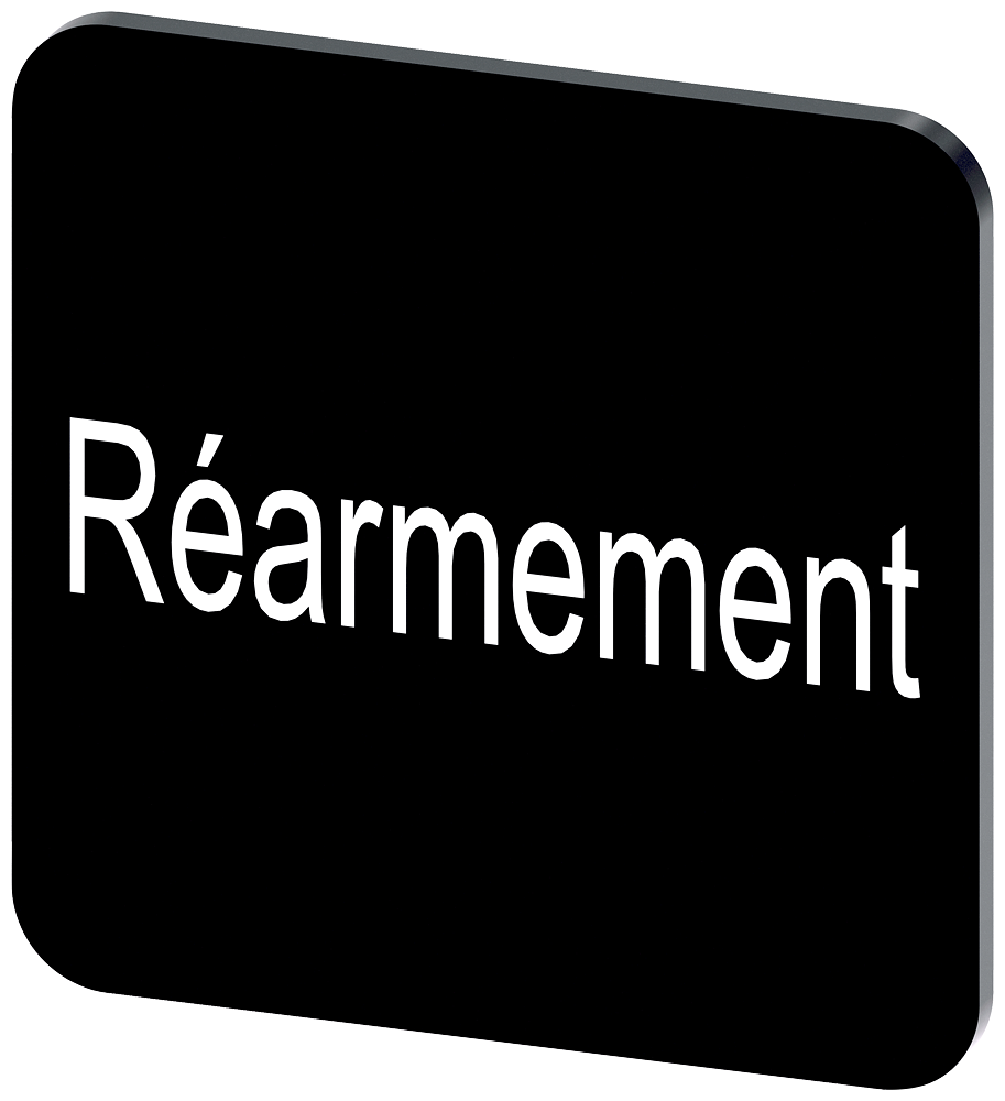 PLACA DE IDENTIFICAÇÃO 22X22MM PLACA PRETO INSCRIÇÃO: REARMEMENT 3SU19000AF160GV0 SIEMENS