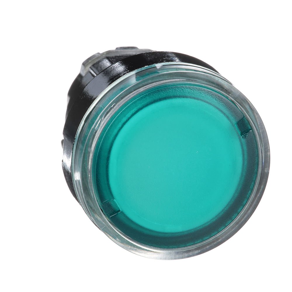 [Imagem CABEÇOTE PARA BOTÃO LUMINOSO MODULAR Ø22MM METÁLICO, PARA LÂMPADA BA9S, VERDE ZB4BW33 SCHNEIDER]