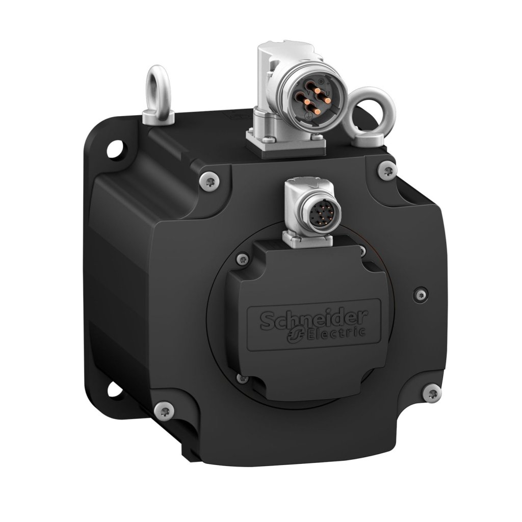 [Imagem SERVOMOTOR DE MÉDIA INÉRCIA COM 190MM DE FLANGE - 65 NM/2000 RPM - MONO-VOLTA - EIXO LISO - SEM FREIO - CONECTOR ANGULAR - IP 65/IP 67 - BMH1903P21A2A SCHNEIDER]