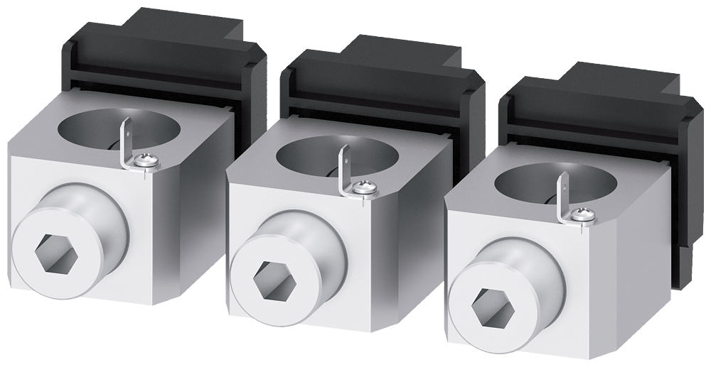 [Imagem BORNE DE CONEXÃO PARA CONDUTOR CIRCULAR TA1.5 50…300 MM² COM TOMADA DE TENSÃO 3VM93830JG13 SIEMENS]