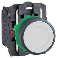 [Imagem BOTÃO Ø22MM PLÁSTICO RETORNO POR MOLA BRANCO NA+NF XB5AA15 SCHNEIDER]