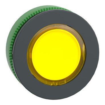 [Imagem CABEÇOTE PARA BOTÃO LUMINOSO FACEADO Ø30MM PLÁSTICO COM RETENÇÃO AMARELO ZB5FH083 SCHNEIDER]