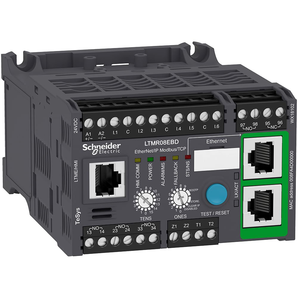 [Imagem RELÉ INTELIGENTE TESYS T ETHERNET 0.48A 24VCC LTMR08EBD SCHNEIDER]
