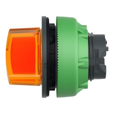[Imagem CABEÇOTE PARA CHAVE SELETORA LUMINOSA FACEADA Ø30MM PLÁSTICO 2 POSIÇÕES RETORNO POR MOLA LARANJA ZB5FK1453 SCHNEIDER]