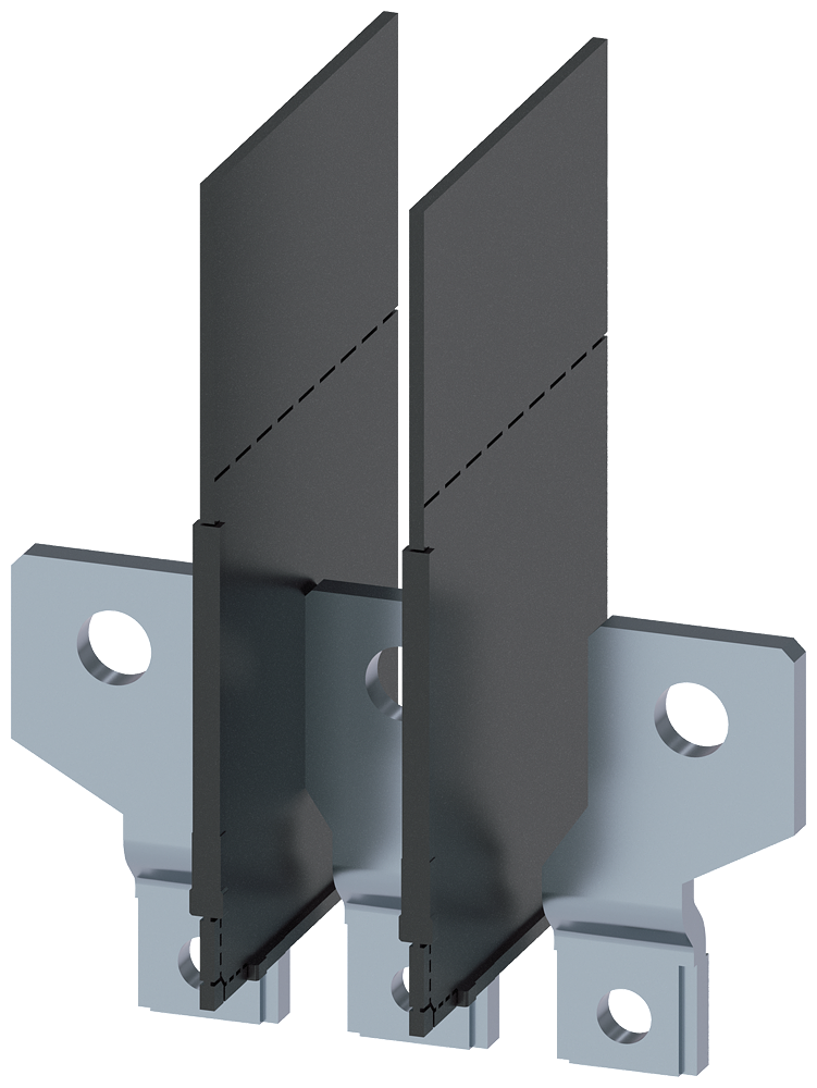 [Imagem ALARGAMENTO DE CONEXÃO LADO FRONTAL 3 PEÇAS ACESSÓRIOS PARA: 3VM10/11 3VM91530QC00 SIEMENS]